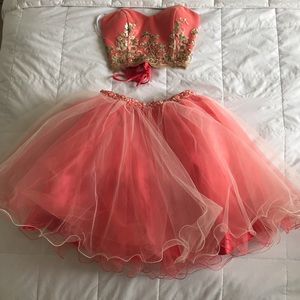 Two piece prom dress/ two piece set